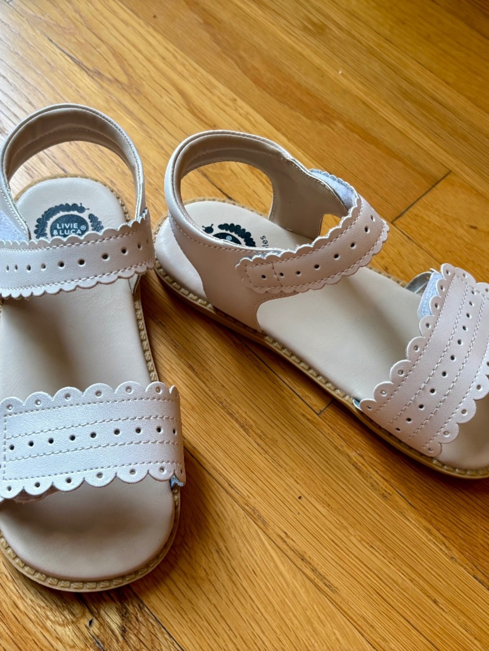 Livie & Luca White Posey Sandals Size 2Y NWT